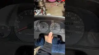 JDM integra cluster in 90 EF civic hatch with amber led lights
