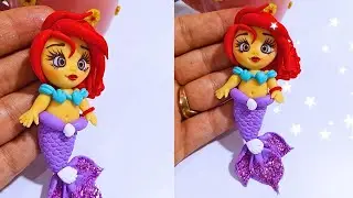How to Make a Mermaid with Polymer Clay /Fantasy Clay Doll /Cute DIY Gift Idea/Step-by-Step Tutorial