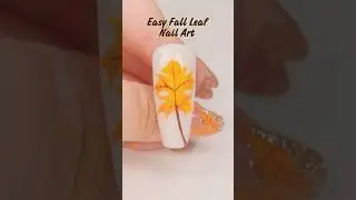 Easy Fall Leaf Nail Art For Beginners 🍁 #nailart