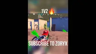 1v2🥵 1Hp  #shorts #shortvideo #pubgmobile #bgmi #zoryx