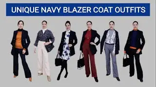Ralph Lauren Style Fall Winter Outfit Ideas | How To Style Navy Blazer/Coat #ralphlauren Style