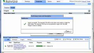 Importing an ISO image into Kaviza