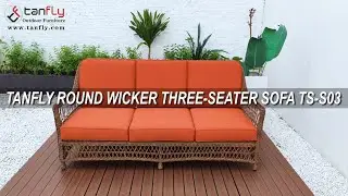 TANFLY ROUND WICKER THREE SEATER SOFA TS S03