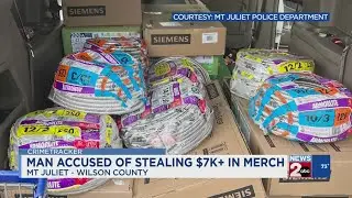 Man accused of stealing $7K+ in merchandise from Mt. Juliet Lowe's