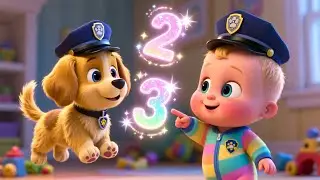 Police Puppy and Baby 🚓🐶 | Safety Fun Song for Kids | Friendly Helper Adventure Rhyme