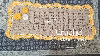 Beautiful Crochet Rectangular Table Runner/Simple Table Runner For Beginners