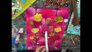 Artist Exploration: Golden Petals Pink Sky