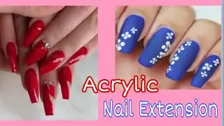 ACRYLIC NAILS TUTORIAL|GEL POWDER NAILS EXTENSION|HOW TO MAKE FAKE NAILS|MYSTYLE M