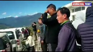 Mortal remains of Lumla MLA Jambey Tashi reached Tawang; Thousands gathered to pay tribute