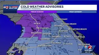 Frost advisory issued for Orlando area tonight; freeze warning in Marion County