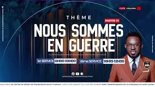 🔥SUNDAY SERVICE- Bienvenue au CRTI 1er SERVICE (8H00-10H00)avec le Pasteur Louis Charles BISSIELO.🔥