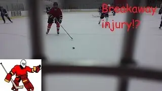 Breakaway injury!? - POV ice hockey goaltending