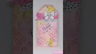 🎀Cutsey Mixed Media TAG - Spray & Gesso Resist | #craftshortsunday #stacestace