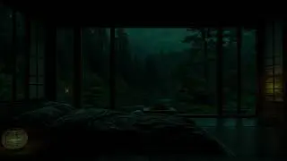 (No Ads) Deep Mountain Rain Sounds at Night 🌧️ | Dark Bedroom Ambience for Deep Sleep