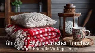 Budget-Friendly Vintage Decor | Gingham Styling Crochet Touches