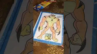 Ben10 Timelapse colouring series part3|Timelapse colouring||#timelapse#timelapsedrawing #art#shorts