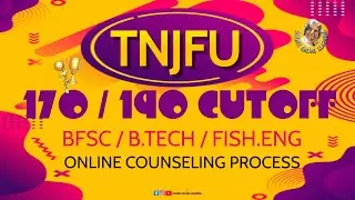 Tnjfu admission 2021 | bfsc fisheries science | tnjfu cutoff calculation | tnjfu ug admission 2021