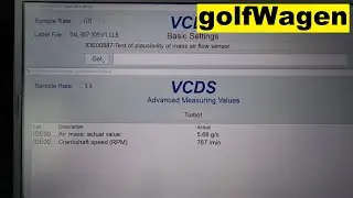 VW Golf 7 MAF test VCDS VAG