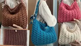 Crochet 2 hours bag easy to do join with me