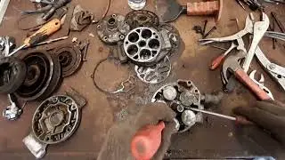 DENSO HFC 134 a Ac compressor disassemble - scrap