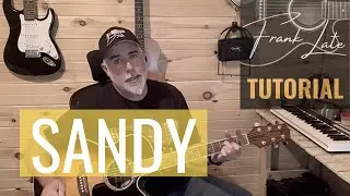 SANDY guitar tutorial Grease John Travolta by Frank Late