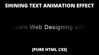 Shining Text Animation Effect | webIQ