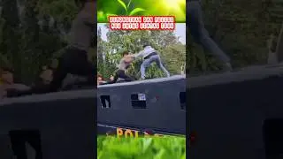 Polisinya kalah telak sama demostran yang satu ini #polisi #polisiindonesia #brigade #brimobpolri