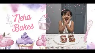 4 Year Old Bakes Easy Vanilla Cupcakes with Chocolate Topping.