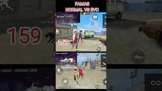 #freefire #normal vs evo famas #demonic grin famas skin #evo famas #shorts #viral #trending😮