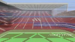 AMAZING OLD TRAFFORD STADIUM IN MINECRAFT ( MANCHESTER UNITED STADIUM)
