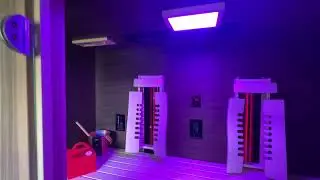 Kombisauna - Infrarotkabine + Sauna - Vollspektrumstrahler in einer finnischen Sauna mit Rotlicht
