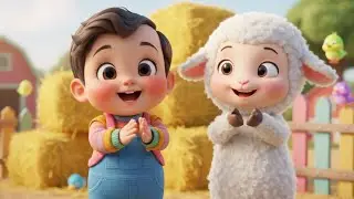 Old Farmer Had a Lamb Mimi for Kids | Nursery Rhyme & Learning Song for Kids, Popular Baby Songs 🐑🎶