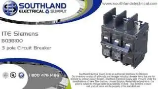ITE Siemens BQ3B100, 100 Amp, 3 Pole Circuit Breaker