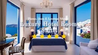 Hotel Suite Room Ambience | Sea View | Elegant Piano & Jazz Music | For Study, Relax, Work