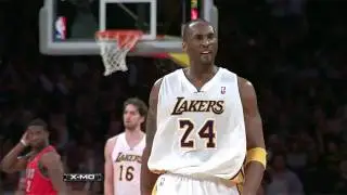Kobe Bryant fired up after hitting Clutch shot vs Trail Blazers