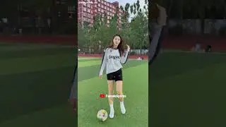 Sheer Power! 💥 Girl Smashes a Football Like a Pro ⚽🔥#football #ytshorts #shorts #shoot #strong