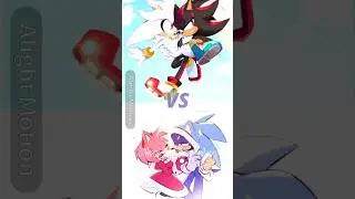 &bull;🖤Shadilver🤍 VS 💙Sonamy🩷 &ndash; [for @NyxQuills in AM!] #alightmotion#sonic#amy#silver#shadow#edit