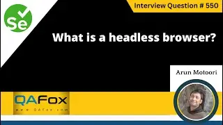 What is a headless browser (Selenium Interview Question #550)