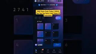 ONX Daily Code Today | ONUS Tap Tap Tap Daily Code Today 14 September |  ONX Coin Airdrop onus #onx