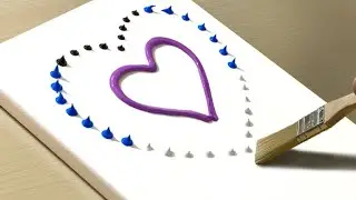 Как нарисовать пару при лунном свете / Акриловая живопись для начинающих
