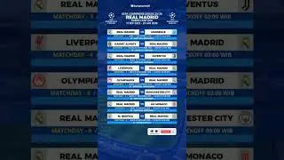 Jadwal Real Madrid Liga Champions 2025 #ligachampions2025 #realmadrid #jadwalbolamalamini
