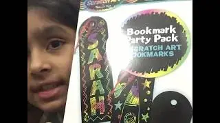 scratch and draw multicolor bookmarks