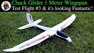 Test Flight #3 and it's looking Fantastic! - Chuck Glider 1 Meter Wingspan RC Twin Motor Conversion