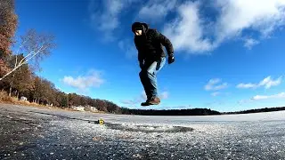 Checking the Thickness of Ice - Minnesota Cold (Part 38)