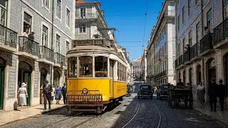 1930 LISBON, Portugal [4k 60fps] Colorized & Restored - Historic Footage