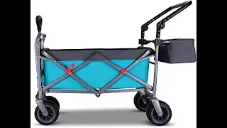 Push and Pull Beach Wagon --FW-006WH/All Terrain Heavy Duty Grocery Cart Utility Collapsible Wagon
