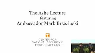 Fall 2025 Ashe Lecture featuring Ambassador Brzezinski