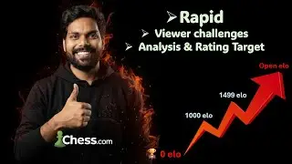 Rapid Rating Push, Viewer & Analysis♟️Chess.com #main #chesslive #chessindia #chessstream