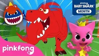 [TV for Kids] Baby Shark in Dino World 🦖🦈 | T-Rex and More | Baby Shark Month Special | Pinkfong