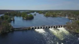 Beautiful Palmer Rapids and Burleigh Falls (4k Drone)